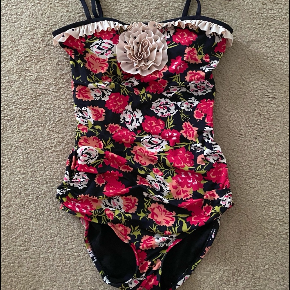 Lime Ricki Floral Ruffle One Piece